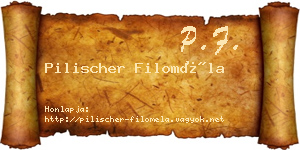 Pilischer Filoméla névjegykártya